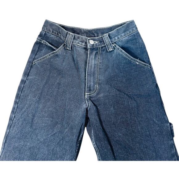 JOHN GALT Black Crispina Low Rise Carpenter Jeans Sz S Straight Leg 26X33 - Picture 5 of 9